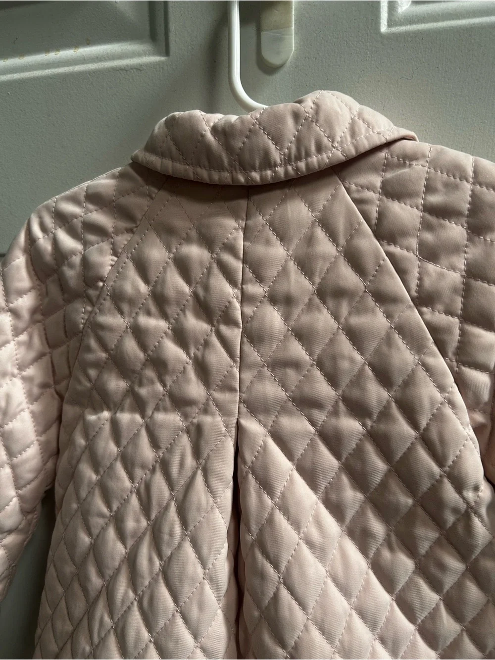Burberry baby Girls' Quilted Light Pink Jacket - Classic Button Front Sz 18 M